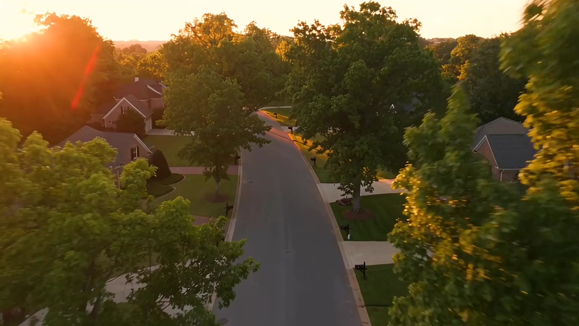 Aerial view of the Tysons and McLean, Virginia skyline at dusk